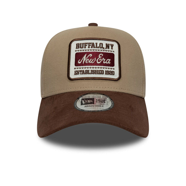 New Era Patch Suede 9Forty E-Frame light beige/brown - Shop-Tetuan