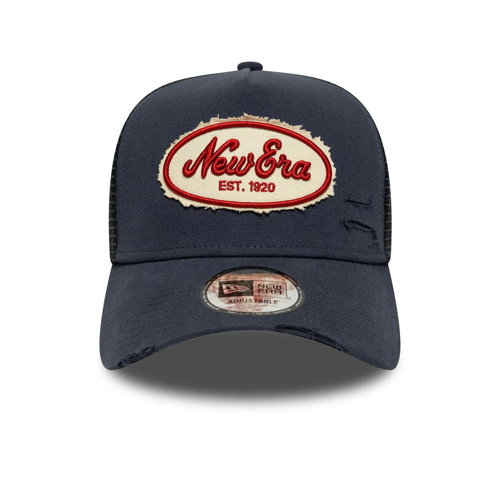 New Era Canvas Distressed 9Forty A-Frame Trucker navy - Shop-Tetuan