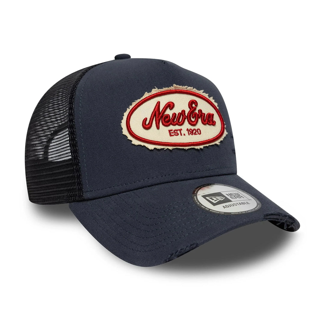 New Era Canvas Distressed 9Forty A-Frame Trucker navy - Shop-Tetuan