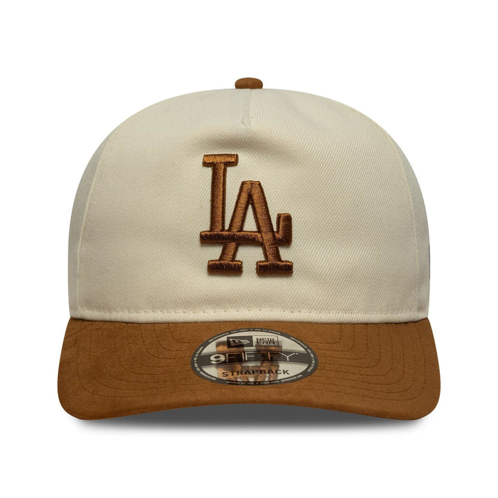 New Era MLB Suede VIsor 9Fifty A-Frame LA Dodgers light beige - Shop-Tetuan