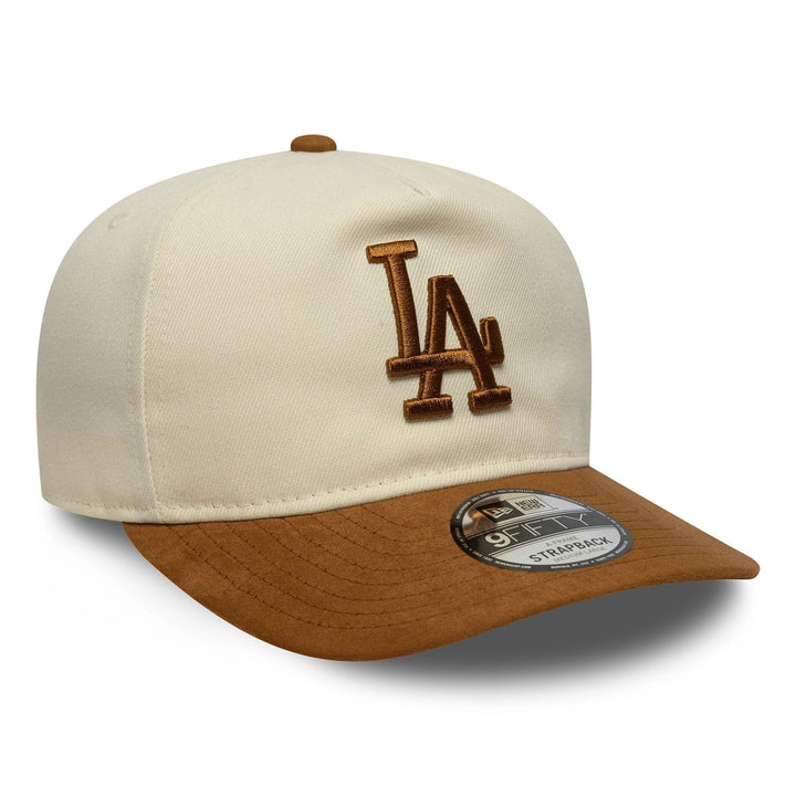 New Era MLB Suede VIsor 9Fifty A-Frame LA Dodgers light beige - Shop-Tetuan