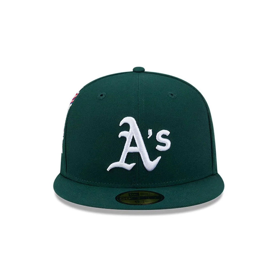 New Era MLB Hidden Hit 59Fifty Athletics dark green - Shop-Tetuan
