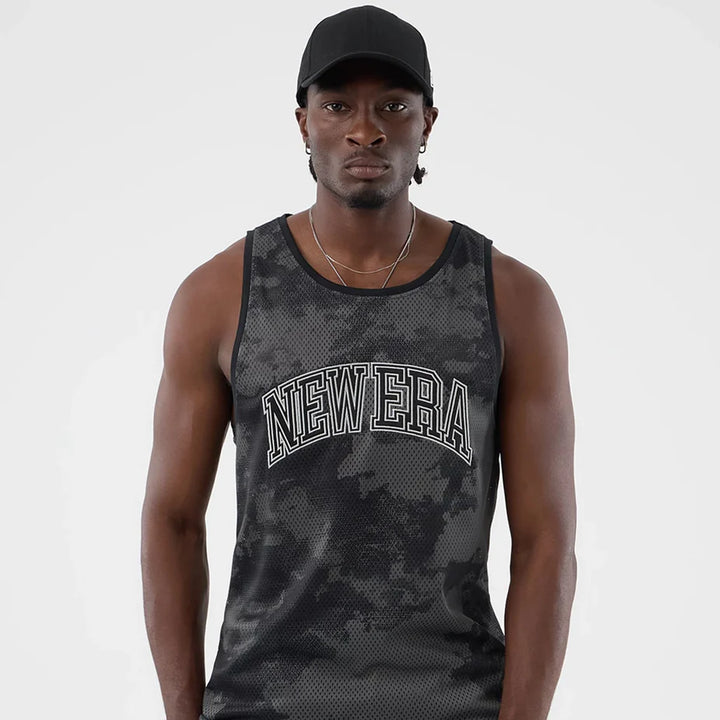 New Era All Over Print Mesh Tank Top Black Camo - Shop-Tetuan