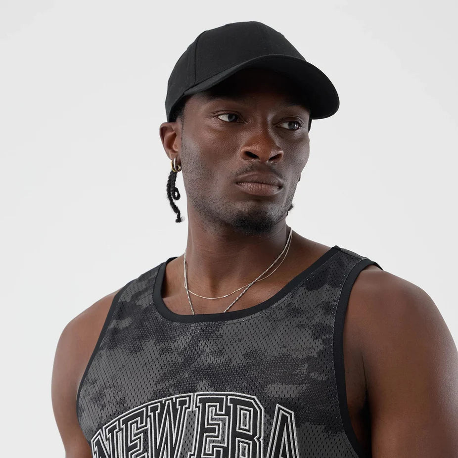 New Era All Over Print Mesh Tank Top Black Camo - Shop-Tetuan