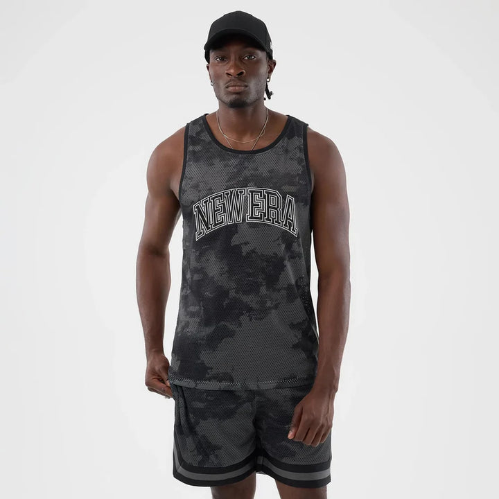 New Era All Over Print Mesh Tank Top Black Camo - Shop-Tetuan