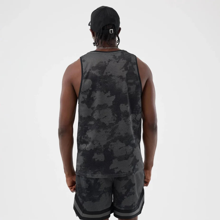 New Era All Over Print Mesh Tank Top Black Camo - Shop-Tetuan