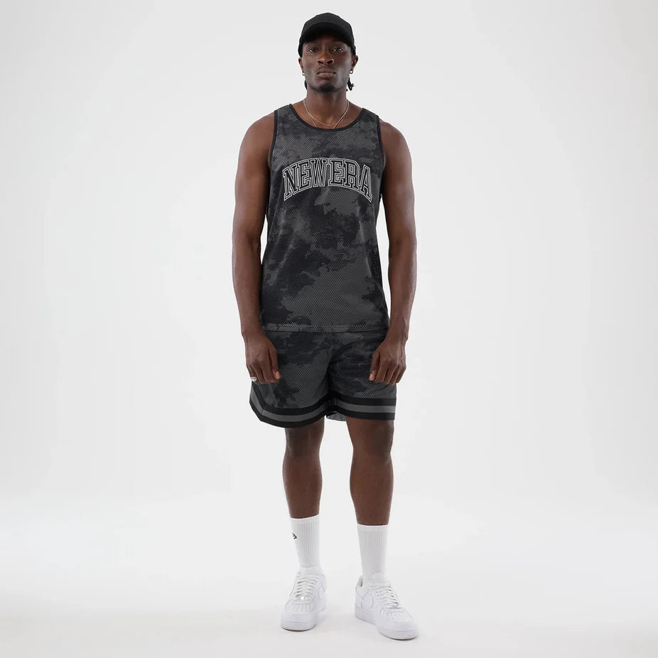 New Era All Over Print Mesh Tank Top Black Camo - Shop-Tetuan