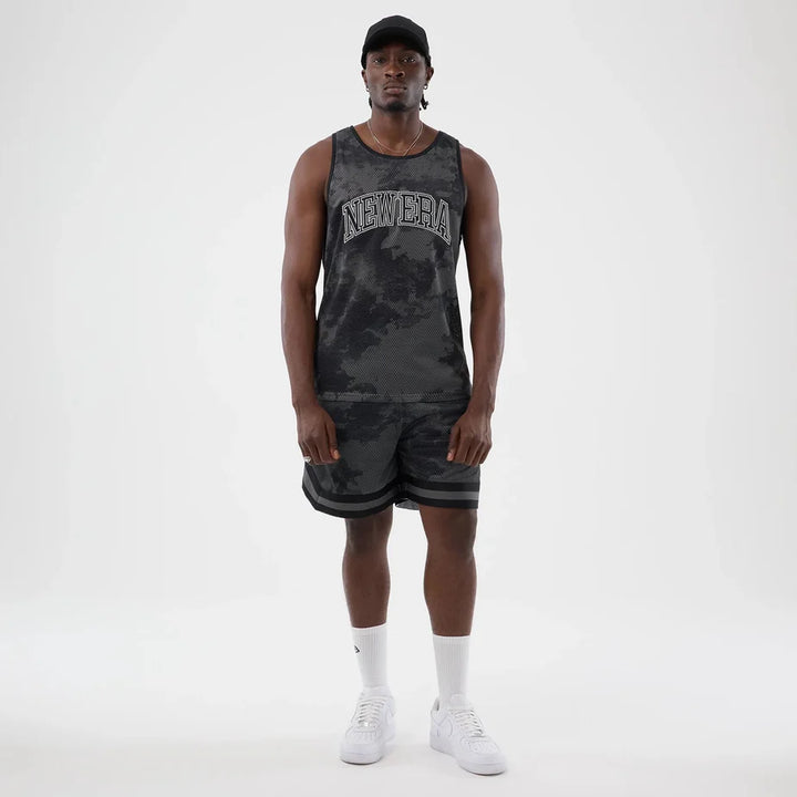 New Era All Over Print Mesh Tank Top Black Camo - Shop-Tetuan
