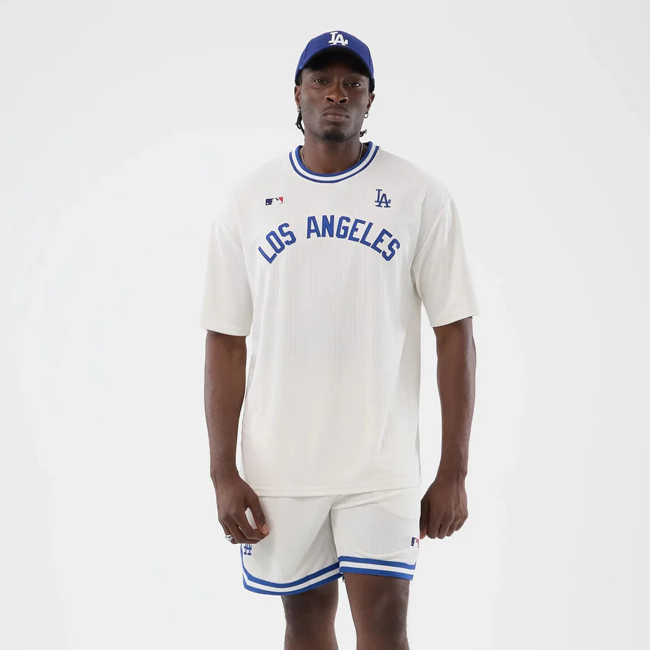 New Era LA Dodgers MLB Arch Open Oversized Tee white