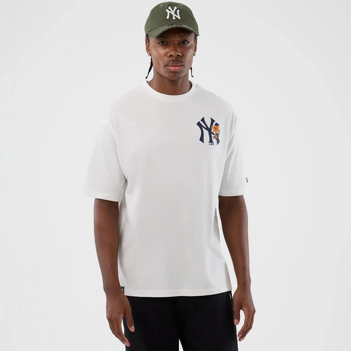 New Era MLB Floral Oversized tee NY Yankees white - Shop-Tetuan