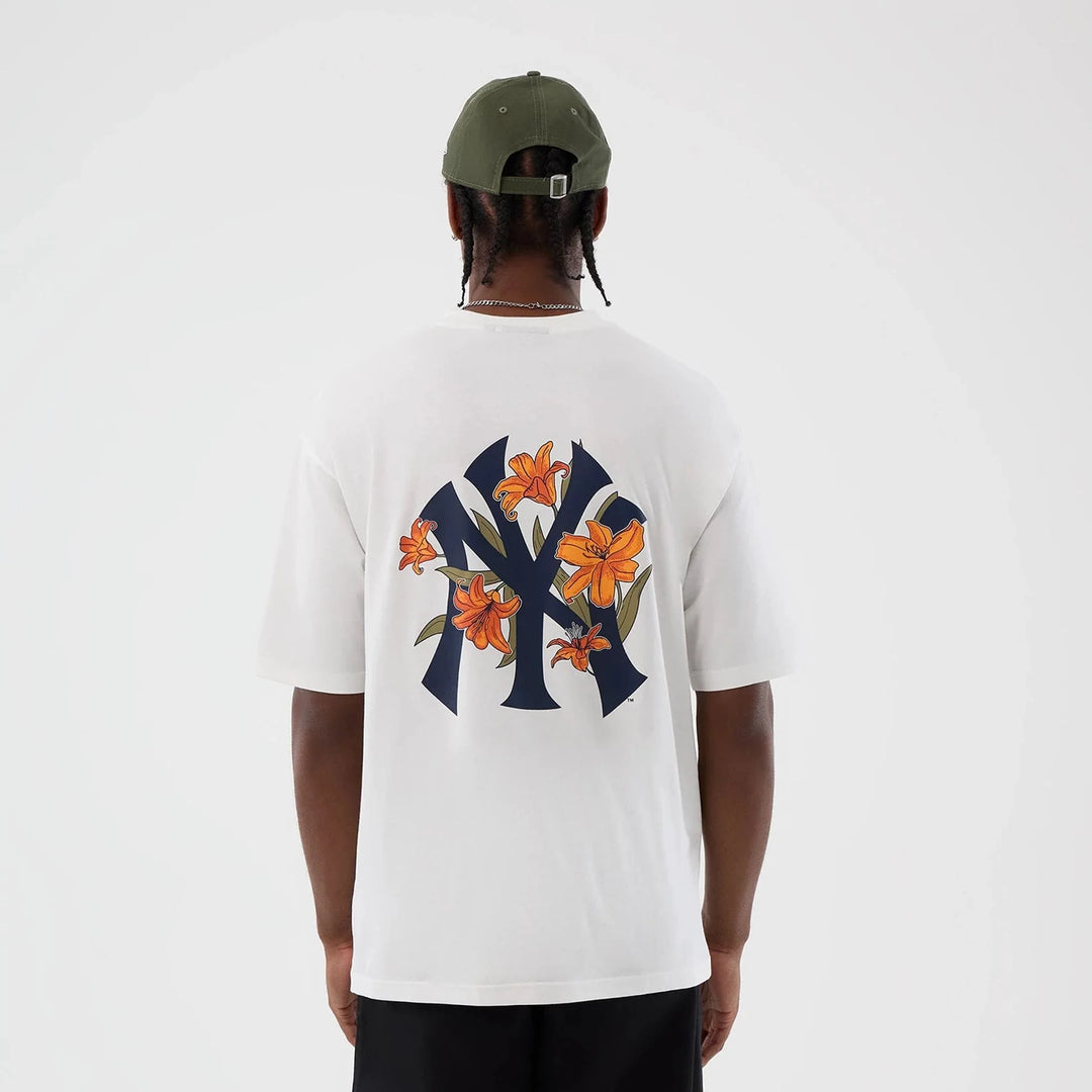 New Era MLB Floral Oversized tee NY Yankees white - Shop-Tetuan