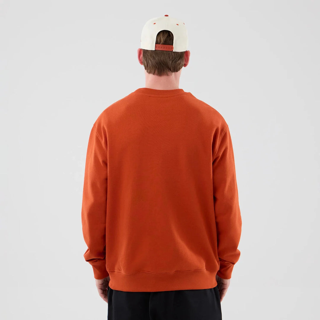New Era MLB Arch NY Yankees Oversized Crewneck graphic orange