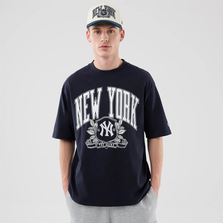New Era MLB Arch Graphic NY Yankees Oversized Tee navy