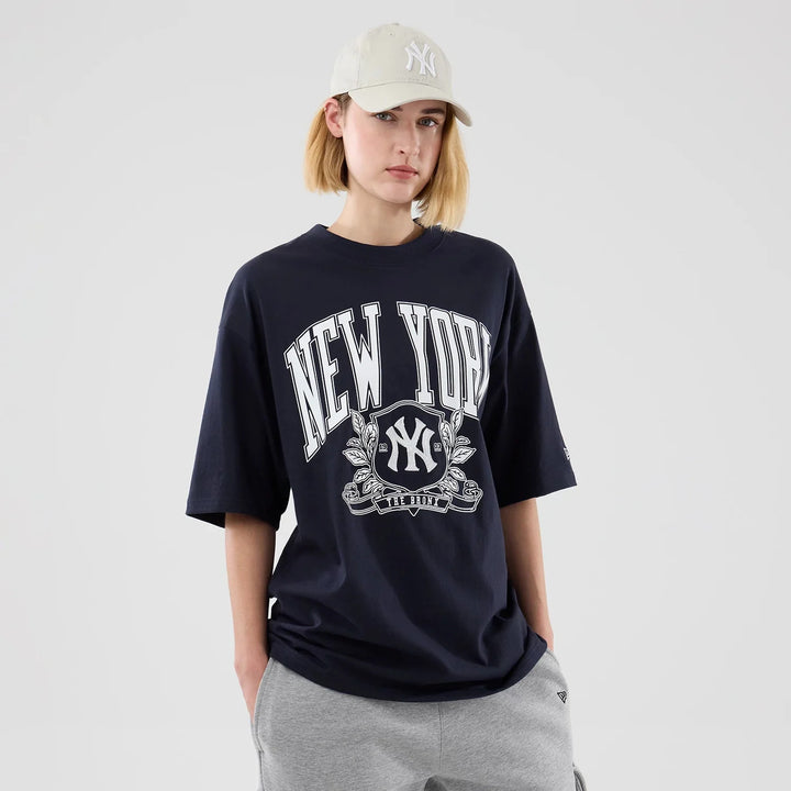 New Era MLB Arch Graphic NY Yankees Oversized Tee navy