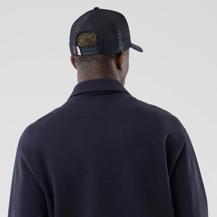 New Era LA Dodgers MLB Navy Oversized 1/4 Zip Sweater navy