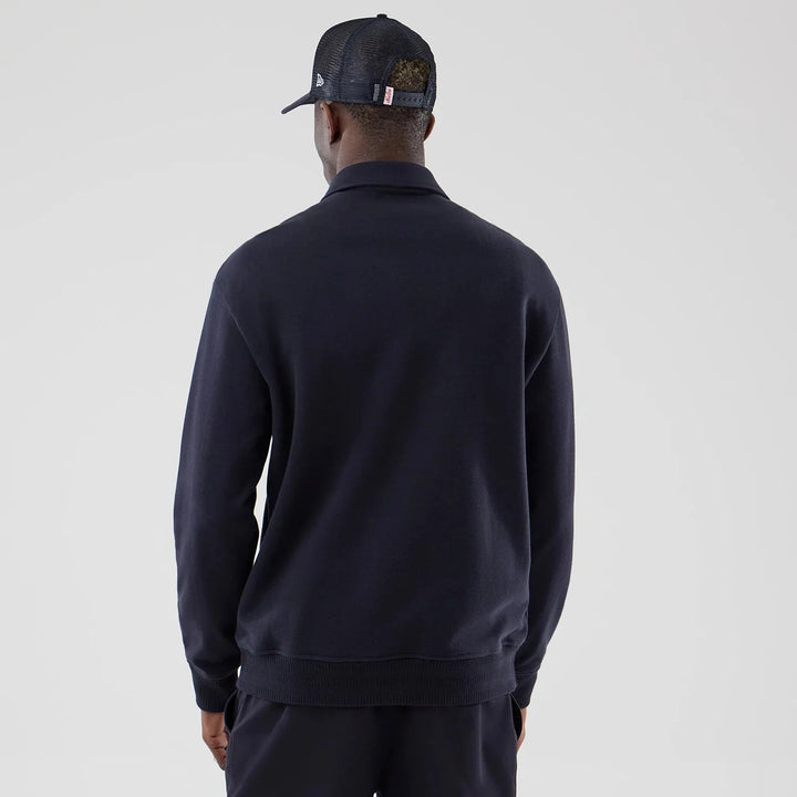 New Era LA Dodgers MLB Navy Oversized 1/4 Zip Sweater navy