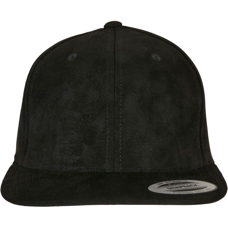 Flexfit Suede Leather Snapback black - Shop-Tetuan
