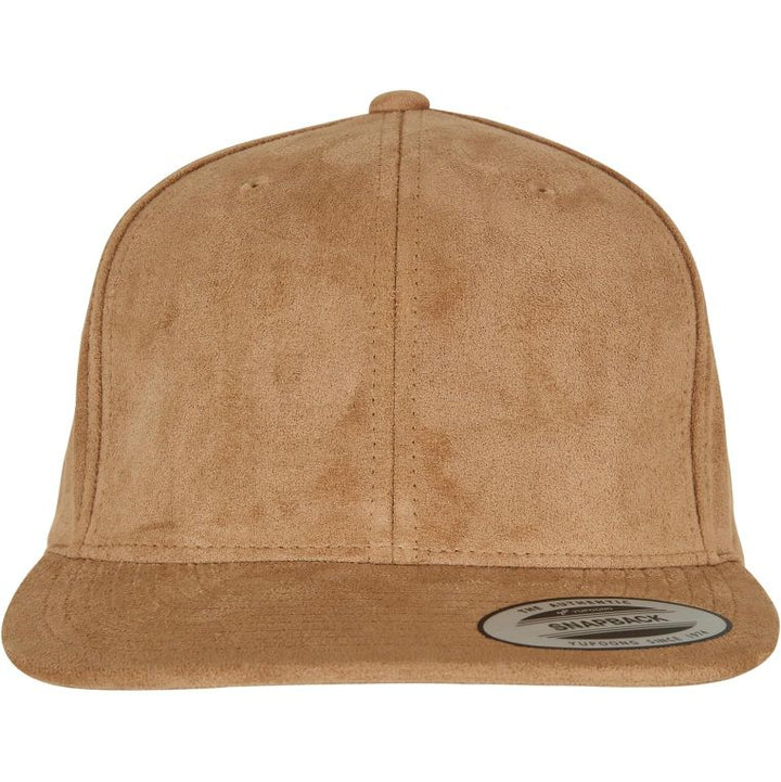 Flexfit Suede Leather Snapback khaki - Shop-Tetuan