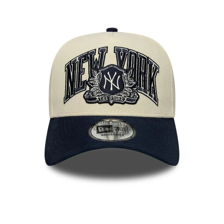 New Era MLB Wordmark Suede 9Forty E-Frame NY Yankees cream/navy