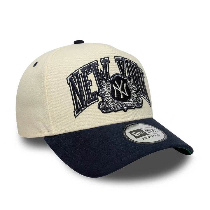 New Era MLB Wordmark Suede 9Forty E-Frame NY Yankees cream/navy