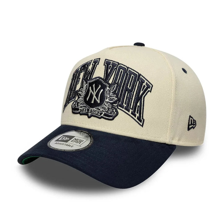 New Era MLB Wordmark Suede 9Forty E-Frame NY Yankees cream/navy