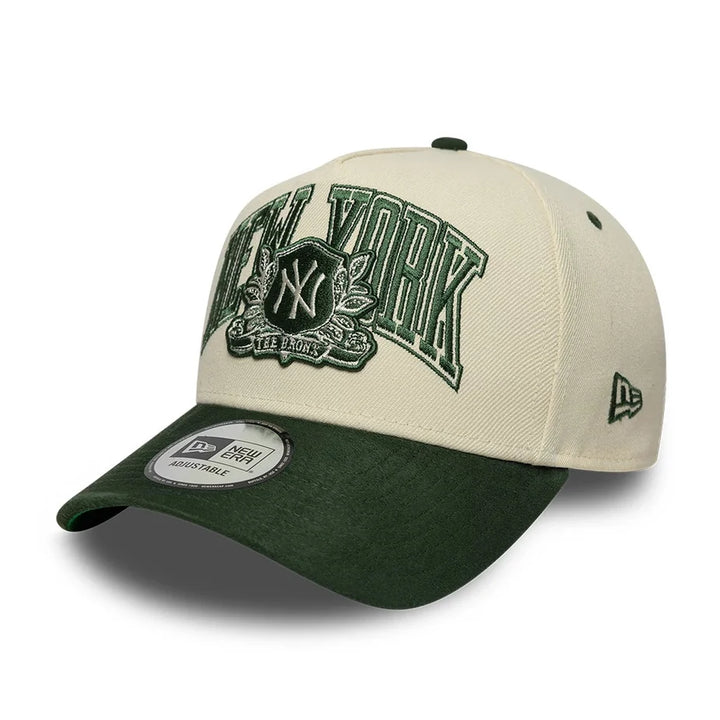 New Era MLB Wordmark Suede 9Forty E-Frame NY Yankees cream/green