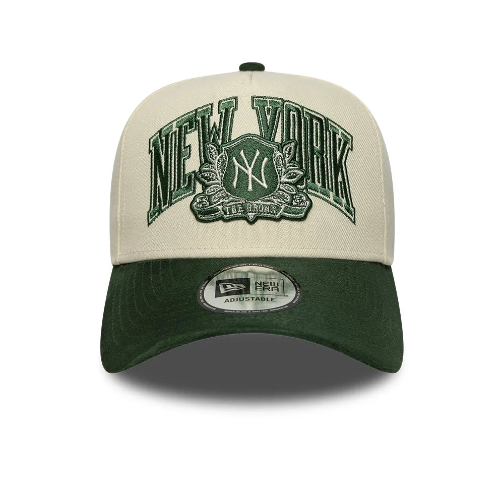 New Era MLB Wordmark Suede 9Forty E-Frame NY Yankees cream/green