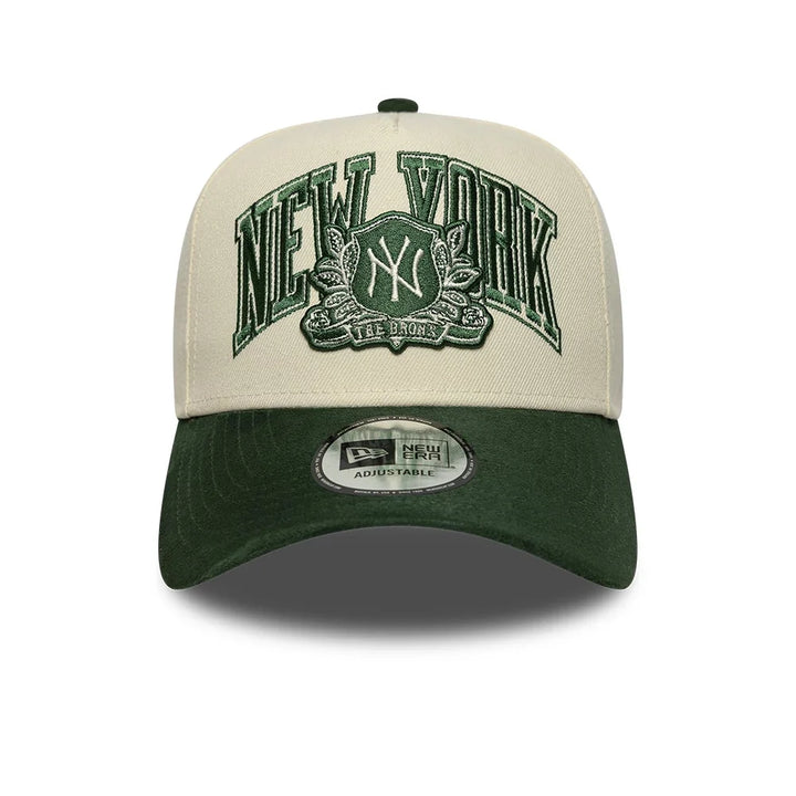 New Era MLB Wordmark Suede 9Forty E-Frame NY Yankees cream/green