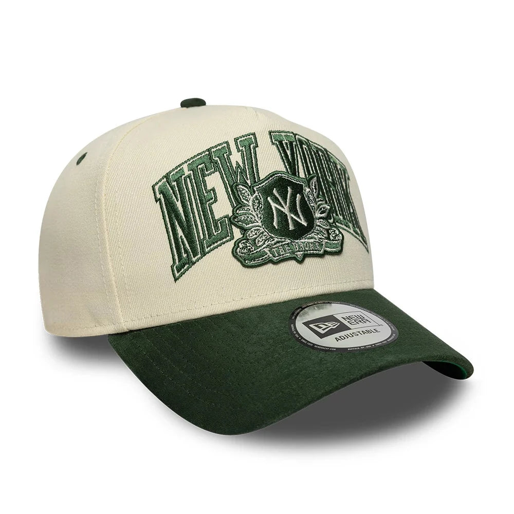 New Era MLB Wordmark Suede 9Forty E-Frame NY Yankees cream/green