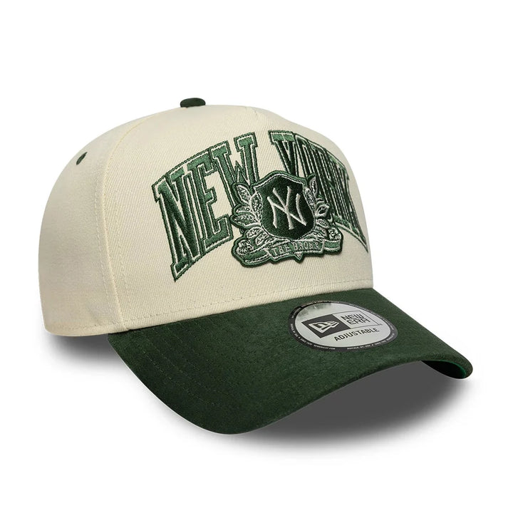 New Era MLB Wordmark Suede 9Forty E-Frame NY Yankees cream/green