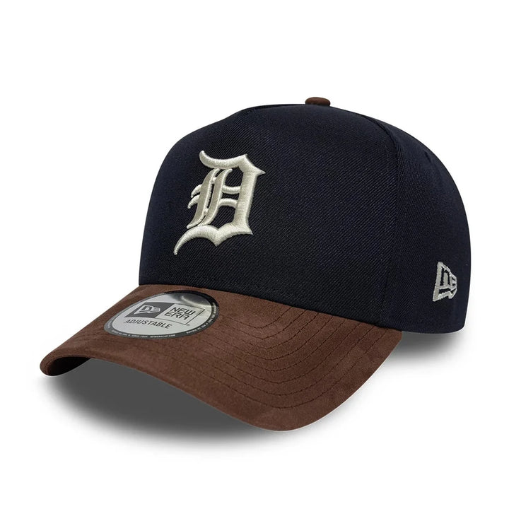 New Era MLB Suede Visor 9Forty E-Frame D Tigers navy/brown