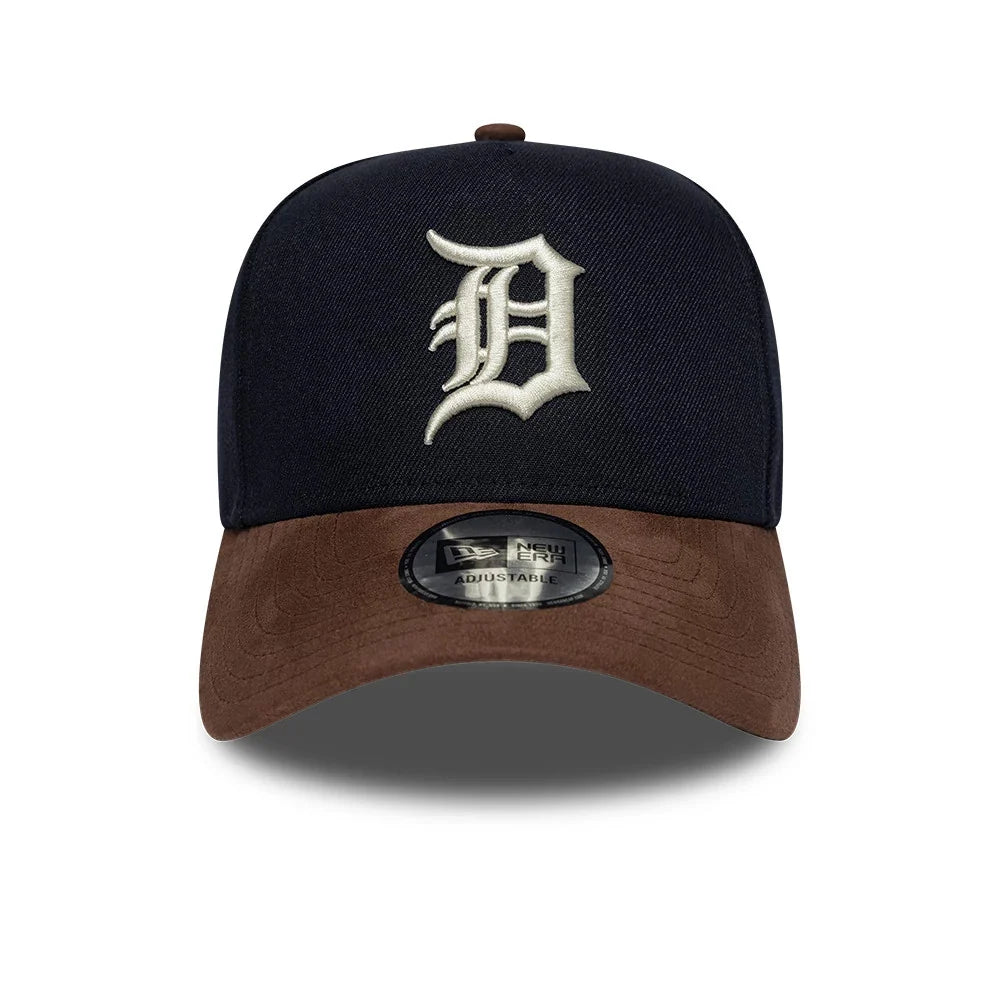 New Era MLB Suede Visor 9Forty E-Frame D Tigers navy/brown