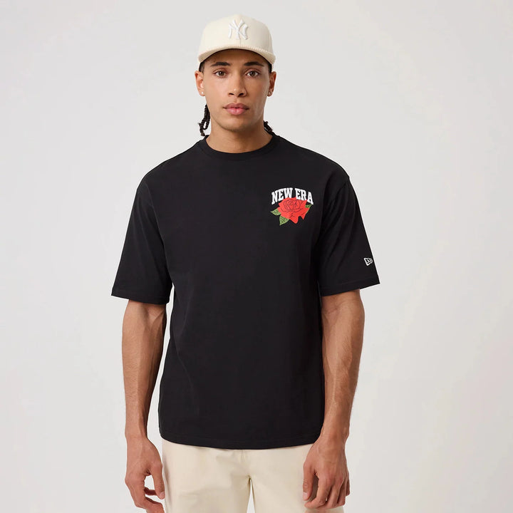 New Era Floral Graphic tee black