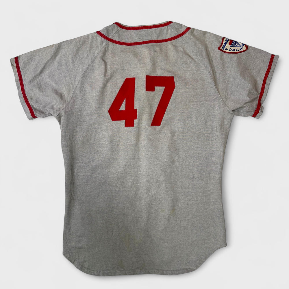 Wilson Vintage 60s Armatage Youth Action #47 Baseball Jersey grey/red M - Shop-Tetuan