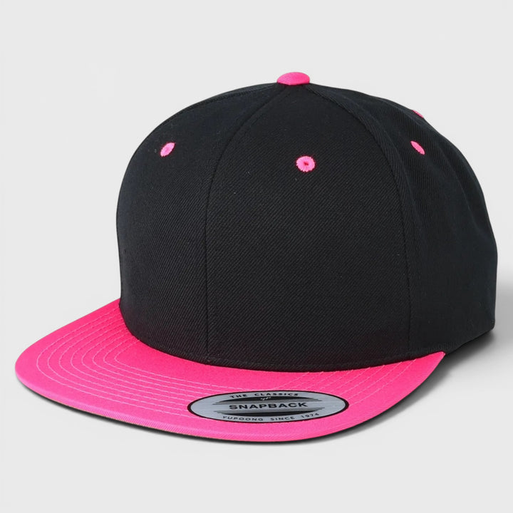 The Classics Yupoong snapback black/neonpink