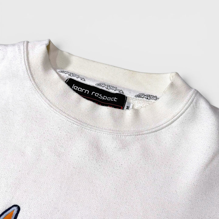 Skulk Learn Respect  Vintage college white M