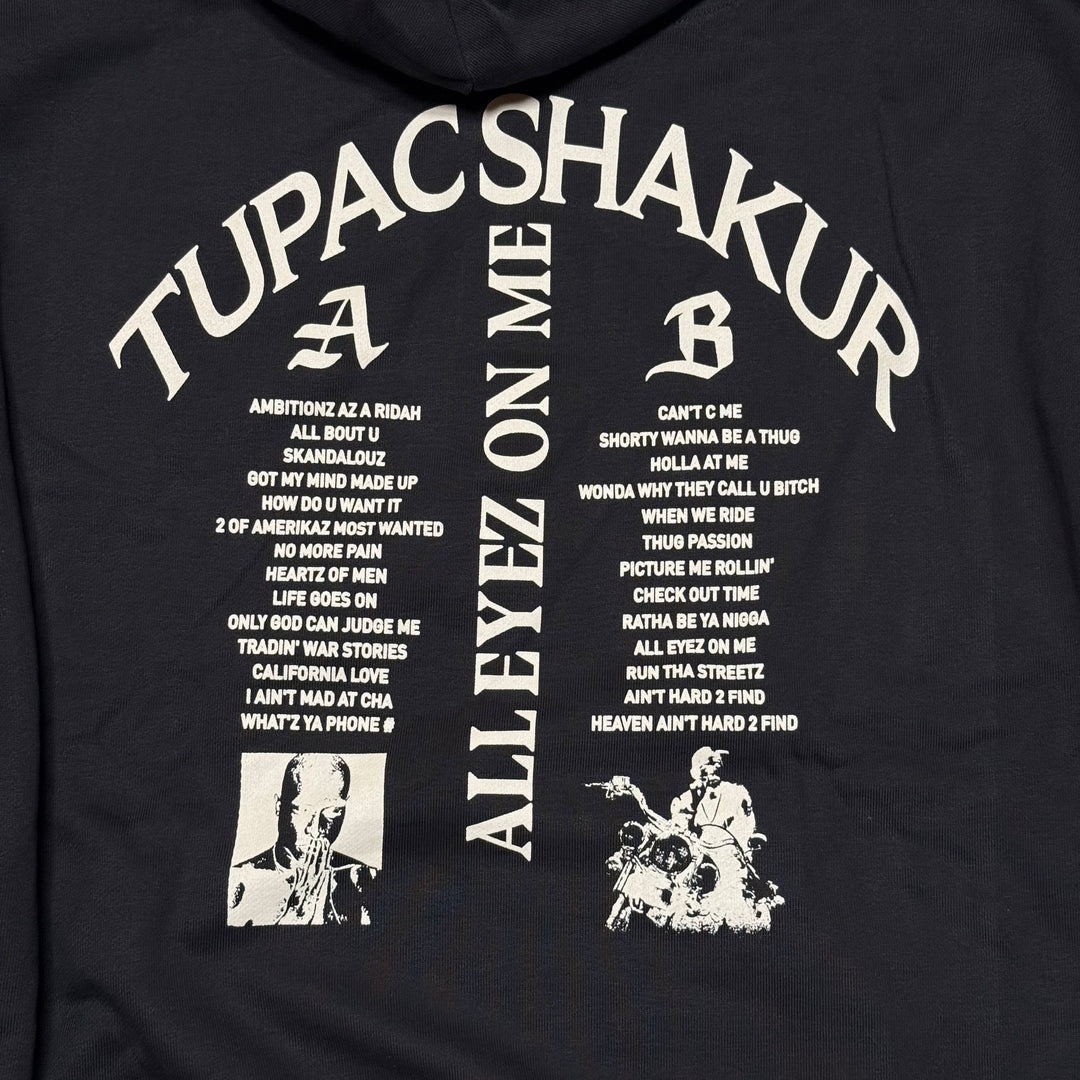 Mister 2Pac All Eyez on me Tracklist Ultra Heavy Oversize Hoodie black - Shop-Tetuan