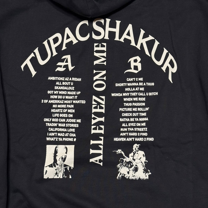 Mister 2Pac All Eyez on me Tracklist Ultra Heavy Oversize Hoodie black - Shop-Tetuan