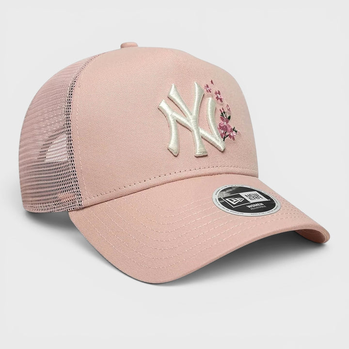 New Era MLB Floral 9Forty A-Frame Trucker Cap NY Yankees pink - Shop-Tetuan