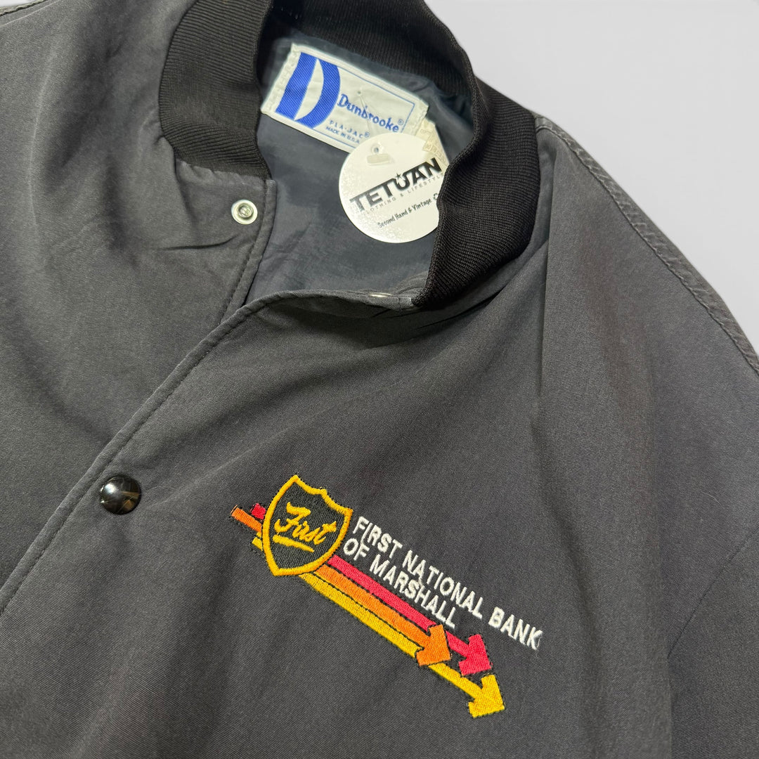 Dunbrooke First National Bank Of Marshall Vintage Varsity jacket black XL - Shop-Tetuan