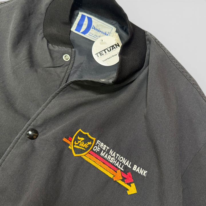 Dunbrooke First National Bank Of Marshall Vintage Varsity jacket black XL - Shop-Tetuan