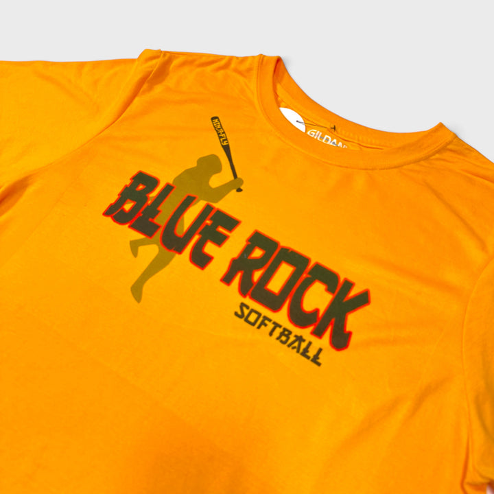 Gildan Softball Blue Rock tee yellow L