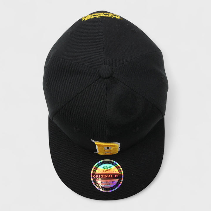 Naughty League Texas Beaver Hunters Letter Logo snapback black/yellow - Shop-Tetuan