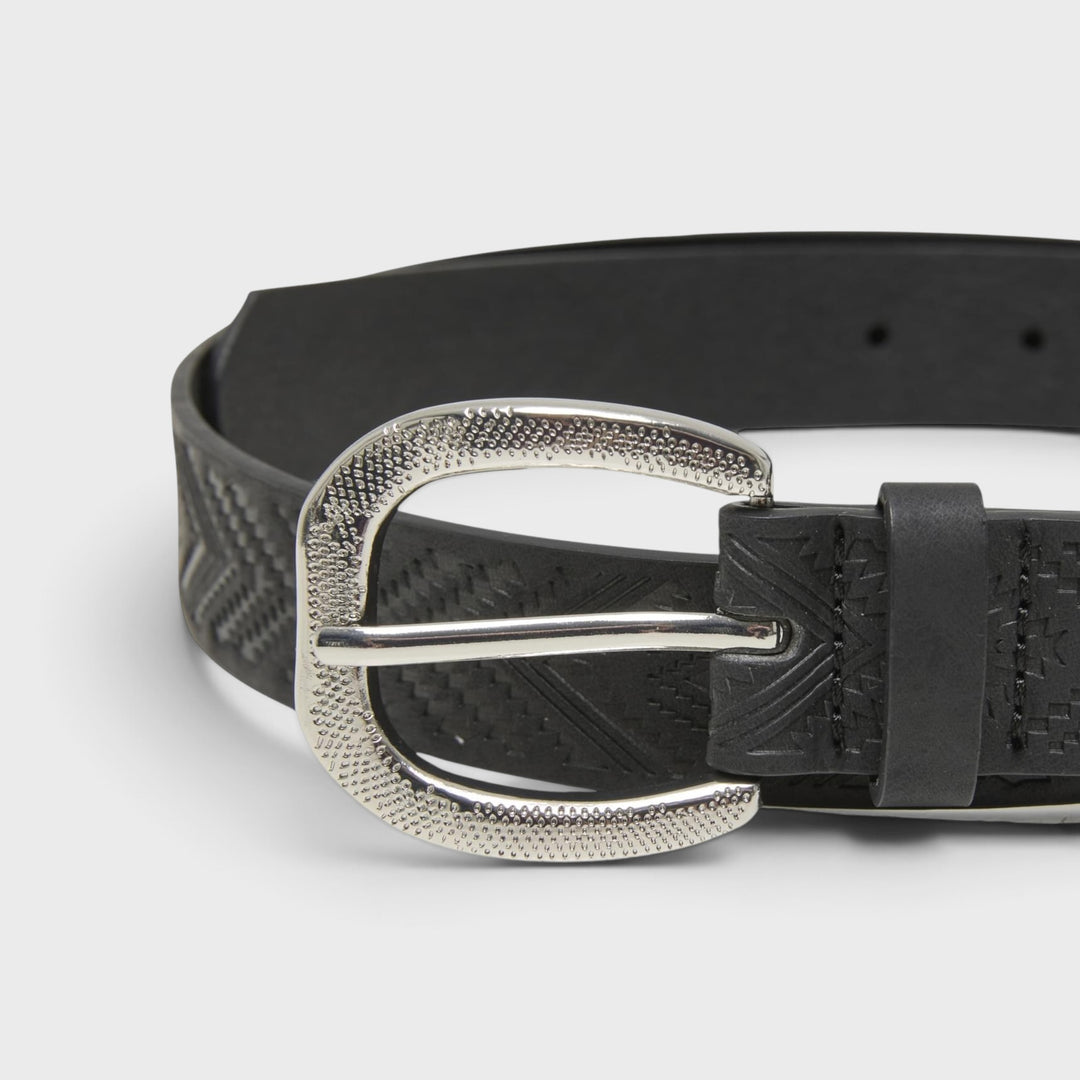 Urban Classics Leather Imitation Punched Pattern Belt black