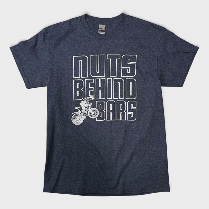 Gildan  Nuts Behind Bars Bike Racing tee blue M