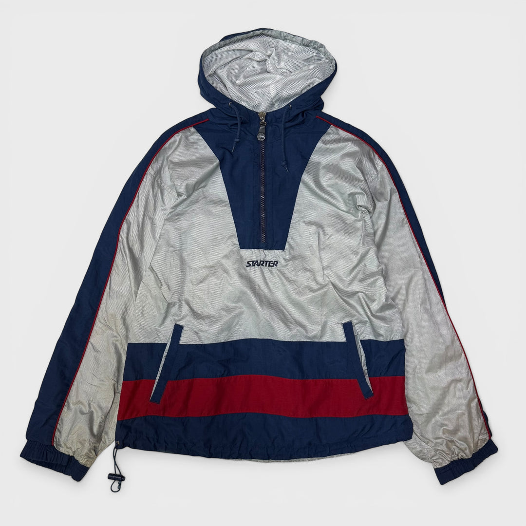 Starter 90s Pullover Windbreaker grey/navy/red L - Shop-Tetuan