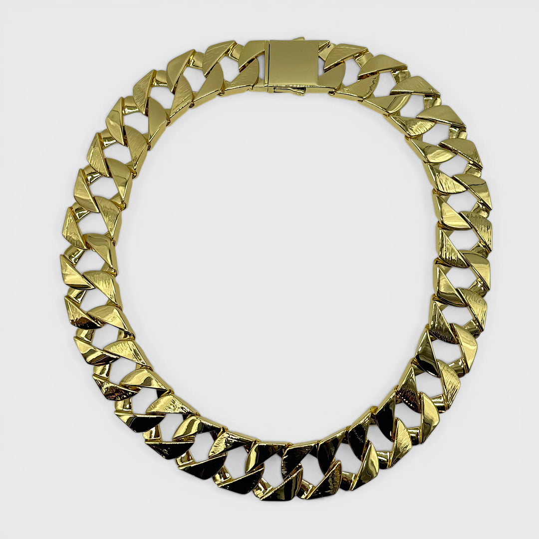 Chunky Curb Chain Necklace 24mm x 24INCH gold - Shop-Tetuan