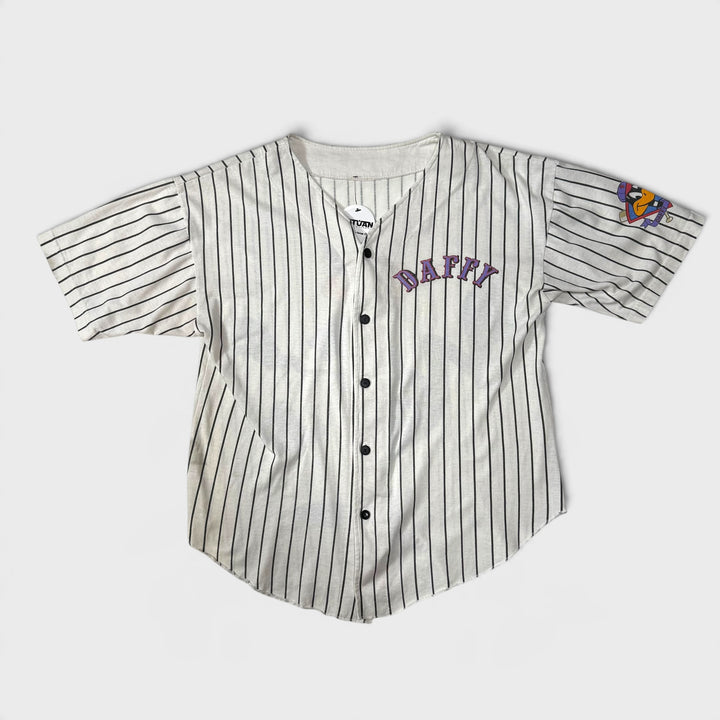 Looney Tunes 90’s Vintage Duffy Duck Baseball jersey white M