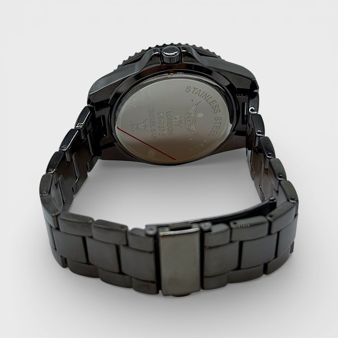 NY London Silver Crystals Watch gun