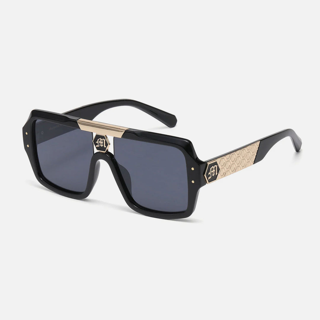 Manhattan Squared Flat Top Retro Sunglasses black - Shop-Tetuan